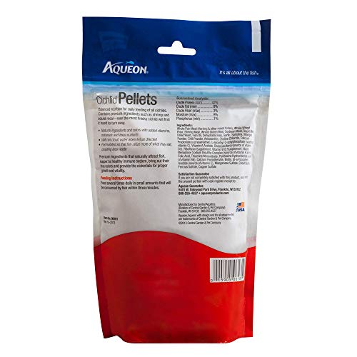 Aqueon Cichlid Food Mini Pellets, 8-1/2-Ounce
