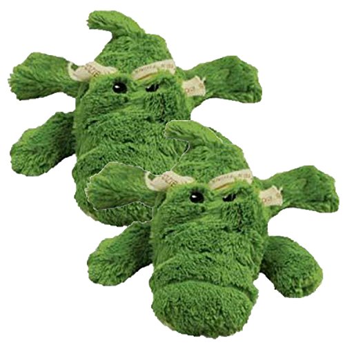 KONG Cozie Ali the Alligator Medium Dog Toy, Green (2 Pack)