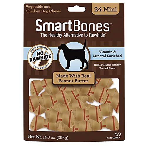 SmartBones Mini Peanut Butter Chews (24 Pack)