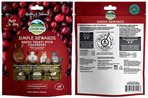 Oxbow Simple Rewards Small Animal Baked Treats (4 Pack), Plus 1 Lava Star