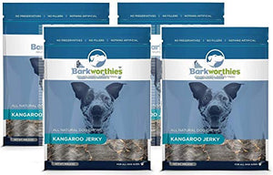Barkworthies All Natural Dog Treats - Protein Rich Kangaroo Jerky Dog Treats (4oz.) Pack of 4