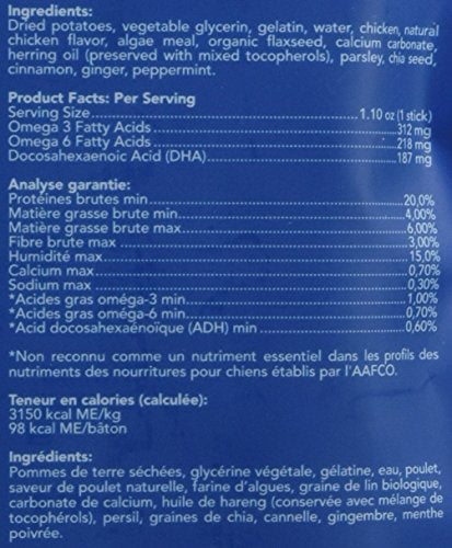 Get Naked Grain Free 1 Pouch 6.6 Oz Skin & Coat Dental Chew Sticks, Large