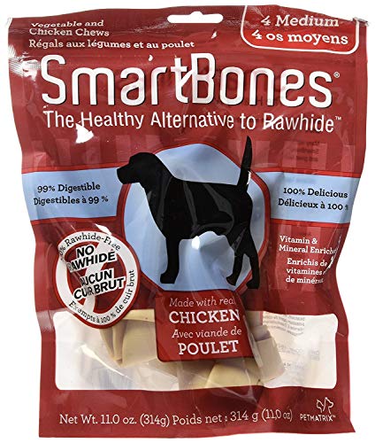SmartBones Chicken Dog Chew, Medium-8 pieces/pack