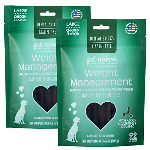 Get Naked Grain Free 1 Pouch 6.6 oz Weight Management Dental Chew Sticks, Large