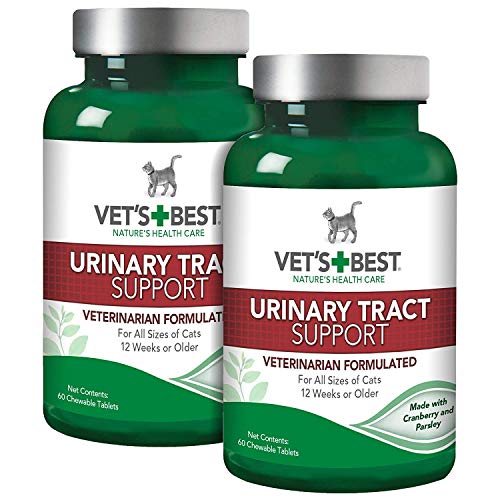 Vet's Best Feline Urinary Tract Support Cat Supplements, 60 Chewable Tablets (2 Pack)