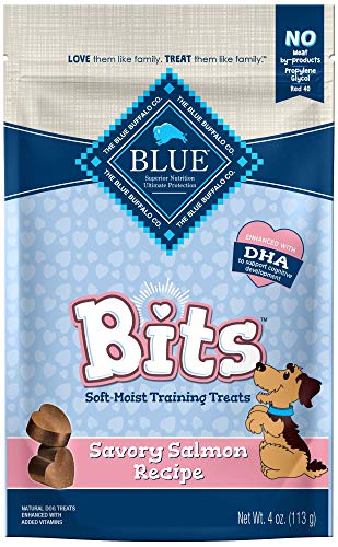 Blue Buffalo BLUE Bits Natural Soft-Moist Training Dog Treats, Salmon Recipe 4-oz bag