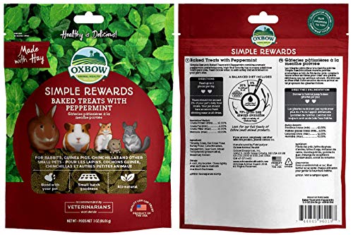 Oxbow Simple Rewards Small Animal Baked Treats (4 Pack), Plus 1 Lava Star
