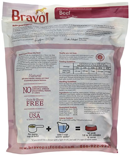 Bravo Homestyle Freeze Dried Dinner Beef Food, 2 lb.