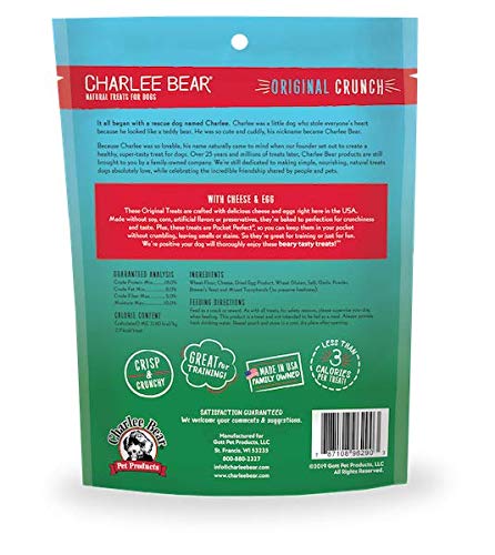 Charlee Bear Dog Treat with Cheese & Egg (3 Pack) 16 oz Each