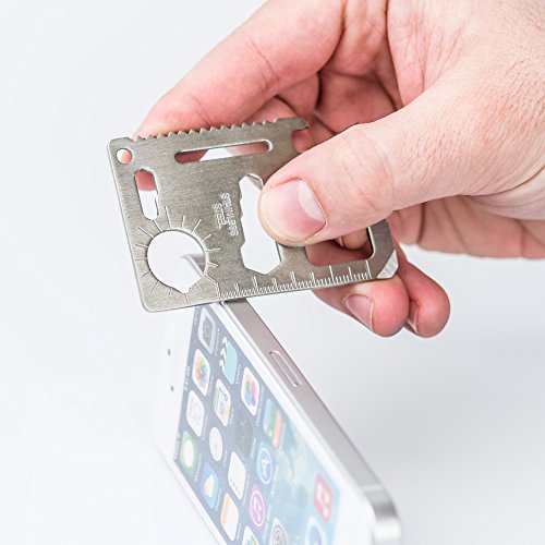 13 in 1 Hiking Survival Pocket Wallet Tool (Stainless Steel)