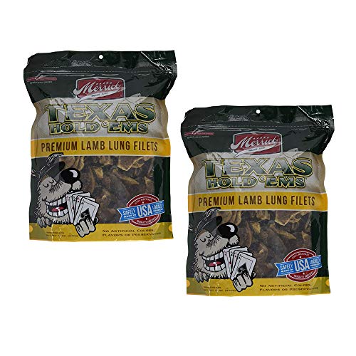 Merrick Pet Treats MP78481 Texas Hold EMS Lamb Lung Fillets, 12 oz(2 Pack)