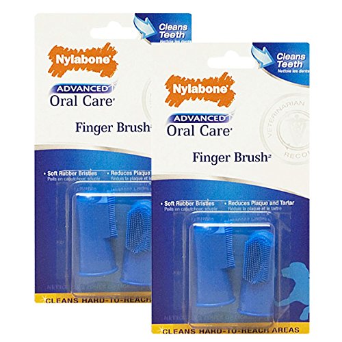 Nylabone Advanced Oral Care Dog Finger Brush, 4 Count