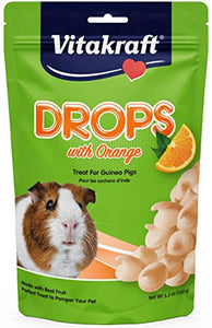 Vitakraft Guinea Pig Orange Drops Treat, 5.3 Ounce Pouch
