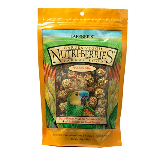 Lafeber's Gourmet Garden Veggie Nutri-Berries for Parrots 10 oz Bag