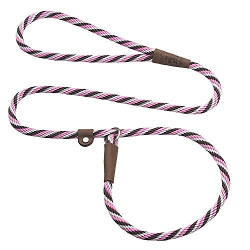 Mendota Pet Dog Slip Lead, 3/8" x 4', Pink Chocolate