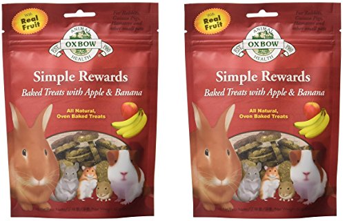 Oxbow Simple Rewards Baked Treats - Apple & Banana - 4oz (2 Pack)