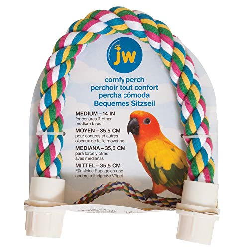 JW Pet Comfy Perch For Birds Flexible Multi-color Rope
