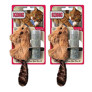 KONG Beaver Refillable Catnip Toy (Colors Vary), 2 Pack
