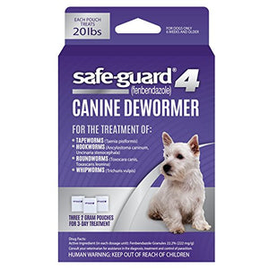 Excel Safe-Guard 4, Canine Dewormer for Dogs, 3-Day Treatment