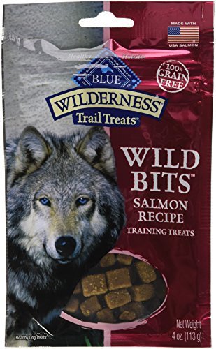 BLUE Wilderness Trail Treats Grain Free Wild Bits Salmon Recipe Dog Treats 4-oz (2 Pack)