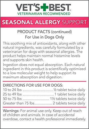 Vet's Best Seasonal Allergy Relief Dog Supplements