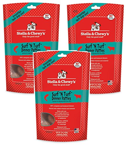 Stella & Chewy's Freeze Dried Surf & Turf (Beef and Salmon) Dinner for Dogs, 45 Ounce
