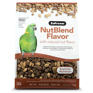 Zupreem Nut Blend Diet For Medium/Large Birds, 3.25-Pound