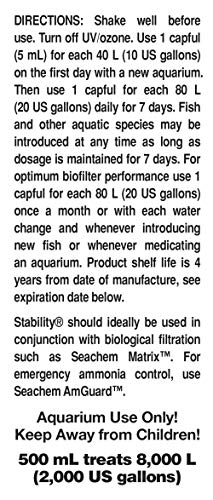 Seachem Stability Fish Tank Stabilizer - for Freshwater and Marine Aquariums 500 ml