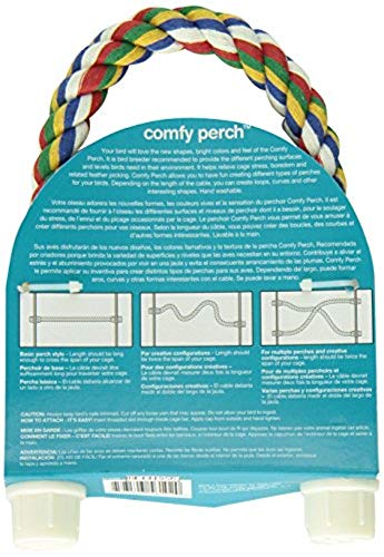 JW Pet Comfy Perch For Birds Flexible Multi-color Rope