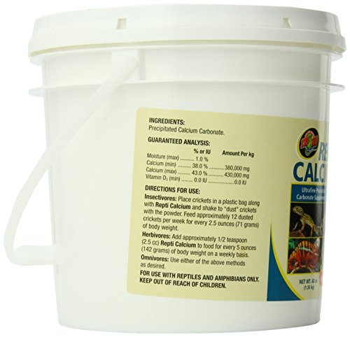 Zoo Med Reptile Calcium Without Vitamin D3, 48 oz