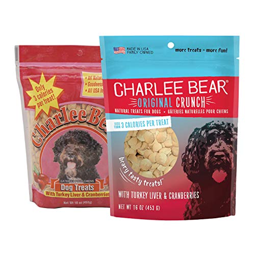 Charlee Bear Dog Treats with Turkey Liver & Cranberries (2 Pack) 16 oz Each
