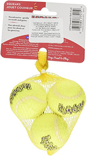 KONG Air Dog Squeakair Dog Toy Tennis Balls, Small (6 Pack)