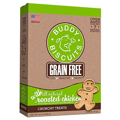 BUDDY BISCUITS, Oven-Baked, Grain-Free Crunchy Treats for Dogs