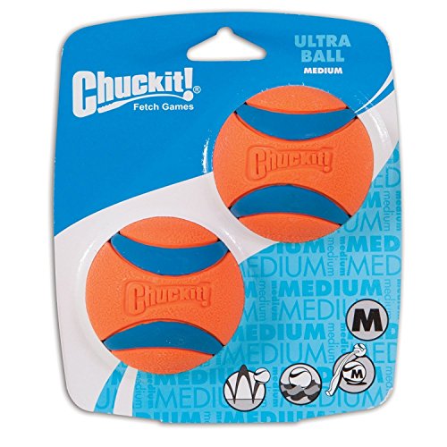 Chuckit Ball Ultra Ball Medium 4-Pack (2 x 2-Pack), Dog Fetch Toy