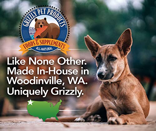 Grizzly Wild Alaskan Salmon Oil Dog Food Supplement Omega 3 Fatty Acids, 4 oz