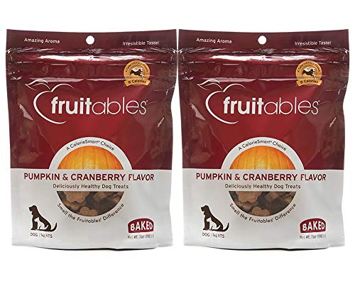 Fruitables Baked Dog Treats Pumpkin & Cranberry Flavor (2 Pack) 7 oz Each