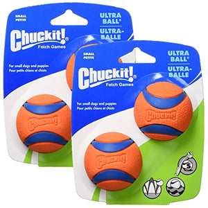Canine Hardware Chuckit! Ultra Ball, Small, 2-Inch, 4-Pack