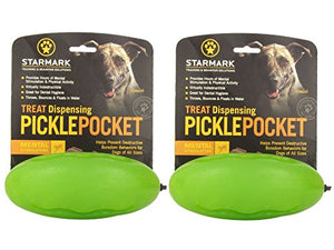Starmark Treat Dispensing Pickle Pocket for Dogs (2 Pack)
