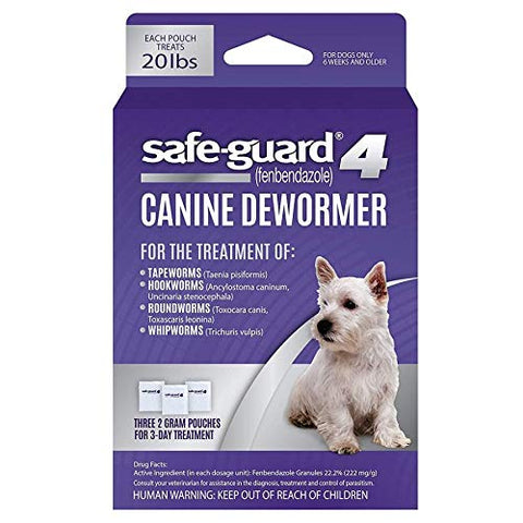 Eight in One Safeguard 4 Canine Dewormer for Medium Dogs -- 2 g - 3 Pouches