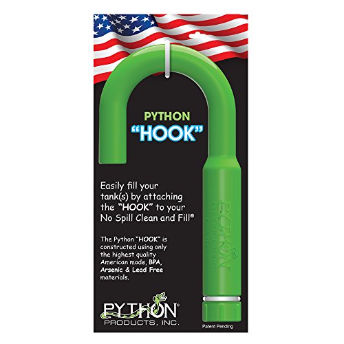 Python Hands-Free and Spill Free Aquarium Hook, Green