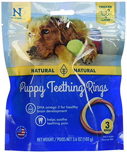 N-Bone 3-Rings Puppy Teething Ring, Chicken Flavor, 6-Pack