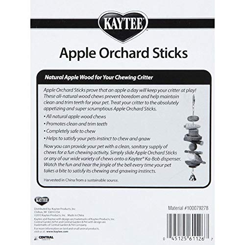 Superpet (Pets International) SSR61126 Wood Small Animal Apple Orchard Chew Sticks, 20-Count