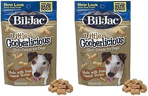 Bil-Jac Little Gooberlicious Peanut Butter Dog Treats 4 oz, 2 Pack
