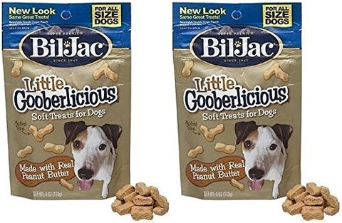 Bil-Jac Little Gooberlicious Peanut Butter Dog Treats 4 oz, 2 Pack