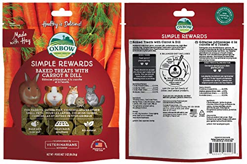 Oxbow Simple Rewards Small Animal Baked Treats (4 Pack), Plus 1 Lava Star