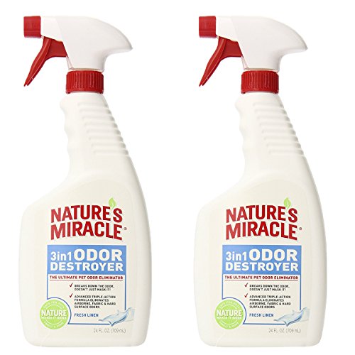 Nature's Miracle 3-in-1 Odor Destroyer, 48-Ounce (Fresh Linen)