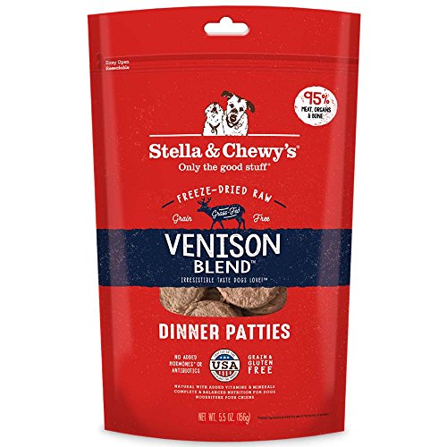 Stella & Chewy's Freeze-Dried Raw Venison Blend Dinner Patties Grain-Free Dog Food, 5.5 oz bag