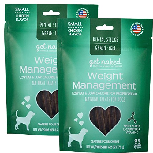 Get Naked Grain Free 1 Pouch 6.2 oz Weight Management Dental Chew Sticks, Small