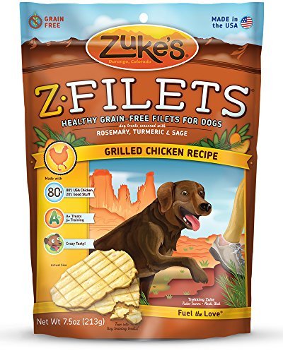 Zuke's Z-Filets Dog Treats, Savory Chicken Recipe, 7.5-Ounces, 2 Pack