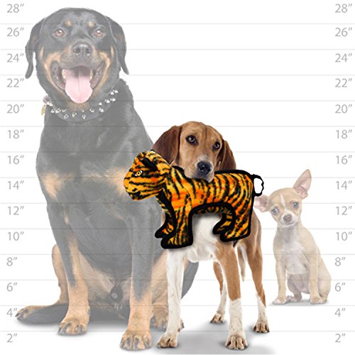 TUFFY Junior Zoo Animal Tiger, Durable Dog Toy, Small